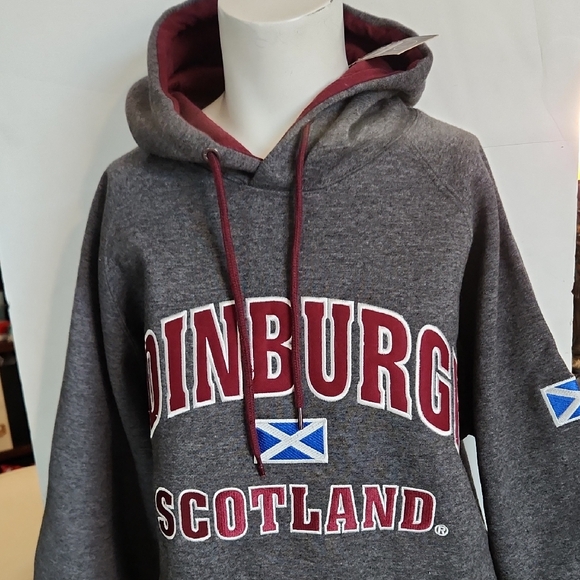 Edinburgh Scotland Charcoal Hoodie SzXL (NWT) - Picture 1 of 6